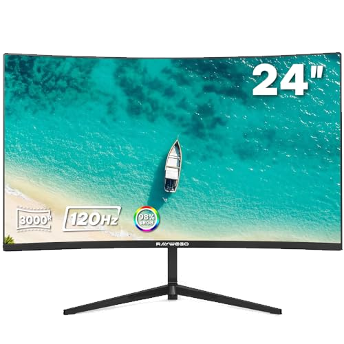 Raywego 24 inch Curved Monitor 120Hz 1ms